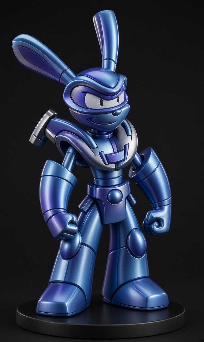 GabrielValles's tweet photo. For traditional artists like us who are using AI with our hand-drawn characters, it can take hours to get the model to work properly.

The problem with stylized 2D art like ours is that it doesn’t translate 1-to-1 into 3D. Noses may be off-center, eyes may be asymmetrical, and so on. And sometimes it just doesn't know what to do with unique features like this character's shoulder-mounted jetpack.
If you use the word "jetpack" in the prompt, it will add a traditional-looking jetpack. 

You have to manually tweak the renders in Photoshop and go back and forth showing the AI what you want it to do. It’s a lot like sculpting.