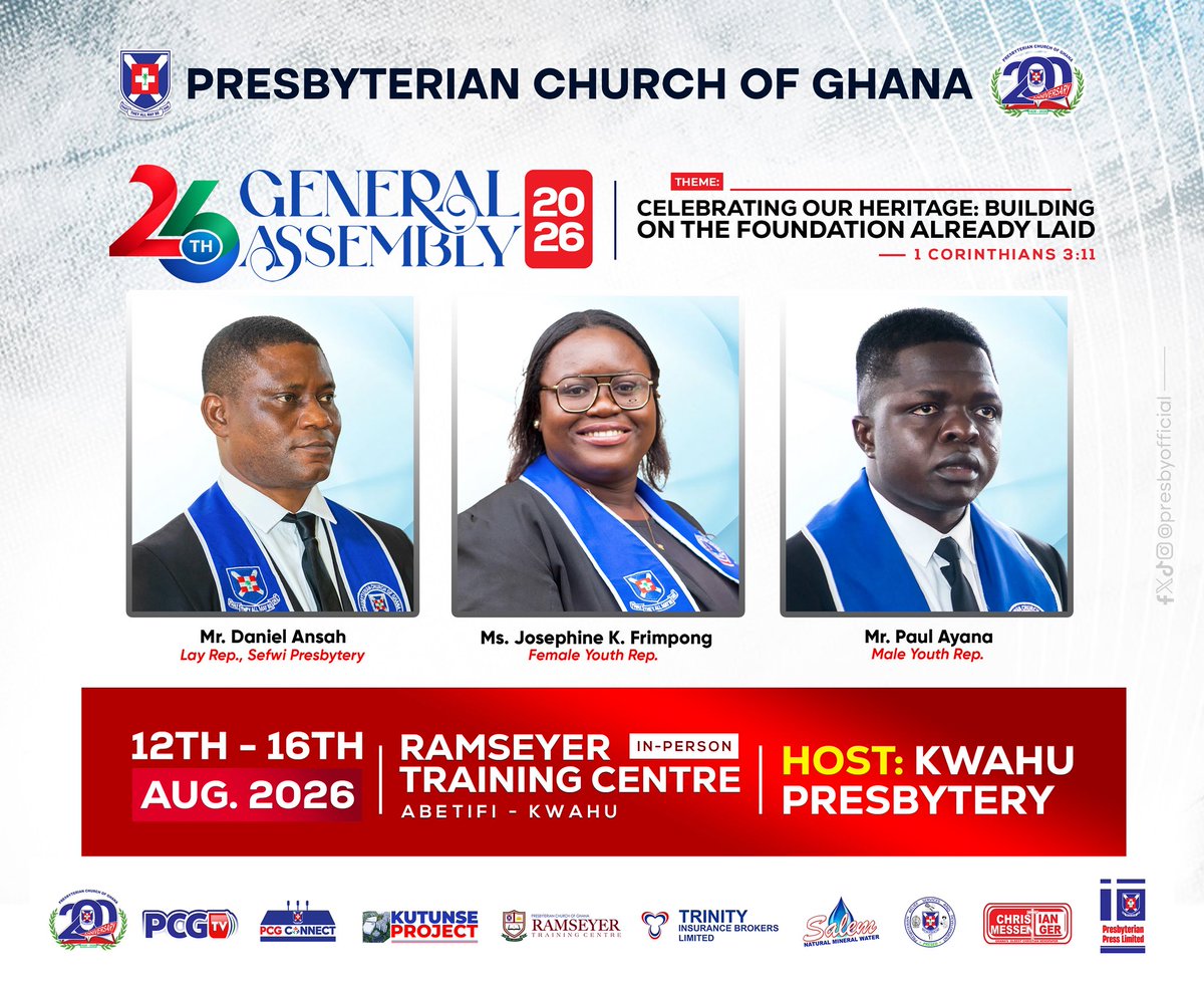 PresbyOfficial's tweet photo. #26thGA: Day 9 of Virtual Workshops. 

In-person meeting: Wednesday, 12th - Sunday, 16th August 2026 at RTC, Abetifi-Kwahu. 

“Then make me truly happy by agreeing wholeheartedly with each other, loving one another, and working together with one mind and purpose” - Philippians 2:2