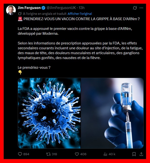 Jean_Sairrien's tweet photo. @LaTableDeGaya Ce ne sont pas des vaccinations mais des injections https://t.co/7JZSszQBM8