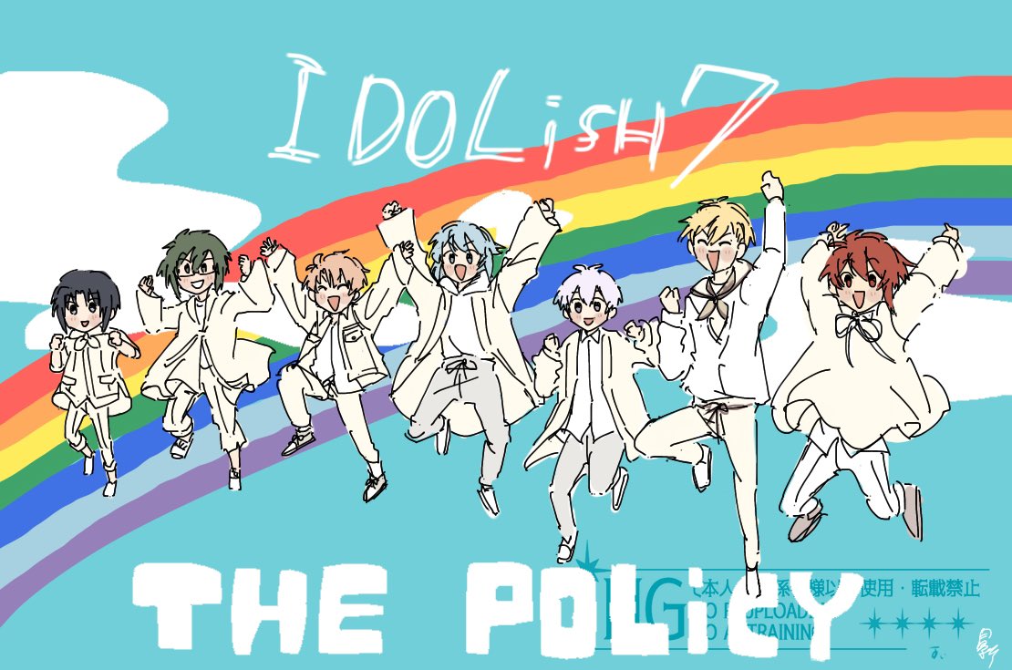 I7tmio's tweet photo. 7人全員いる絵あまり描いたことないかも〜思ったら3枚しか無かった😄💦 https://t.co/GsRojdObGl
