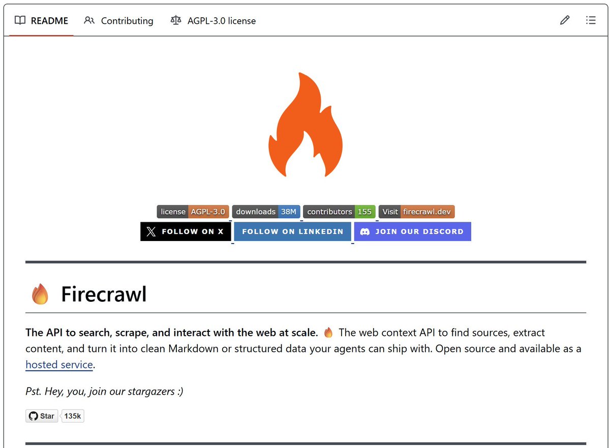 Suryanshti777's tweet photo. I found 10 GitHub repos that can scrape literally the entire internet for free.

Companies charge $2,000/month for API access to do exactly this.

It's all open source. Bookmark this thread. 🧵👇 https://t.co/Ya0BjPKoEB