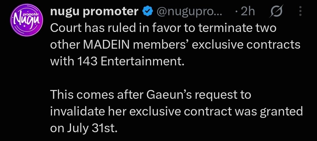 est_100218's tweet photo. you don't have to be a fan to be happy for the members. however, the remaining members of MADEIN is still under contract with a ceo that admitted he was in a "one-day paid romantic relationship" with a minor member and made physical contact her inappropriately. https://t.co/QSC1c1FND0