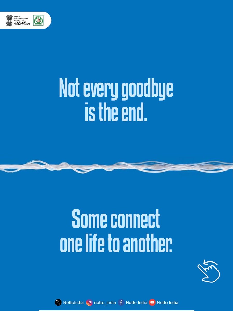 NottoIndia's tweet photo. Not every thread is just a thread 
Some threads carry life forward.

One life. One decision. A legacy that lives beyond a lifetime.

Jug Jug Jiyo - Live Beyond Your Lifetime.

#JugJugJiyo #NOTTOIndia #OrganDonation #LiveBeyondYourLifetime https://t.co/RIP0KDpqjH