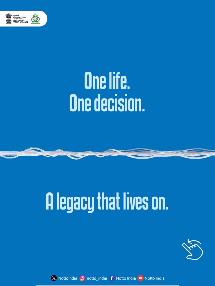 NottoIndia's tweet photo. Not every thread is just a thread 
Some threads carry life forward.

One life. One decision. A legacy that lives beyond a lifetime.

Jug Jug Jiyo - Live Beyond Your Lifetime.

#JugJugJiyo #NOTTOIndia #OrganDonation #LiveBeyondYourLifetime https://t.co/RIP0KDpqjH