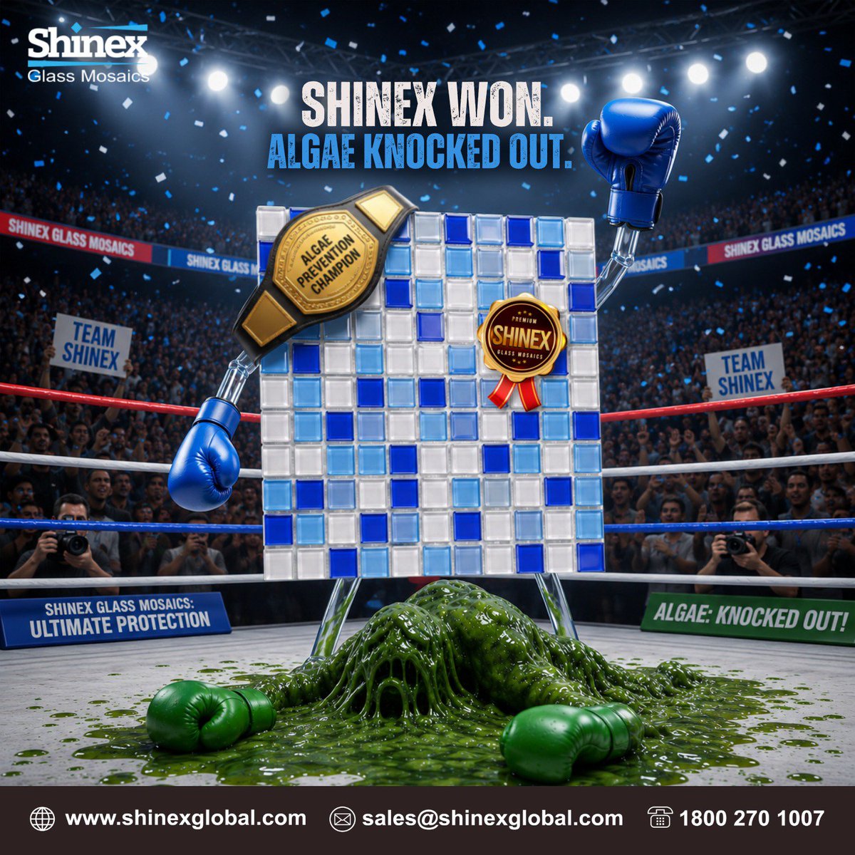 MosaicsShinex's tweet photo. Say goodbye to green stains and hello to pure transparency. SHINEX Mosaics is rewriting the rules of Swimming Pool Tiles . Game on.
.
.
#ShinexMosaics #Madeinindia #PoolDesign #LuxuryHome https://t.co/PvI9HDLsbB