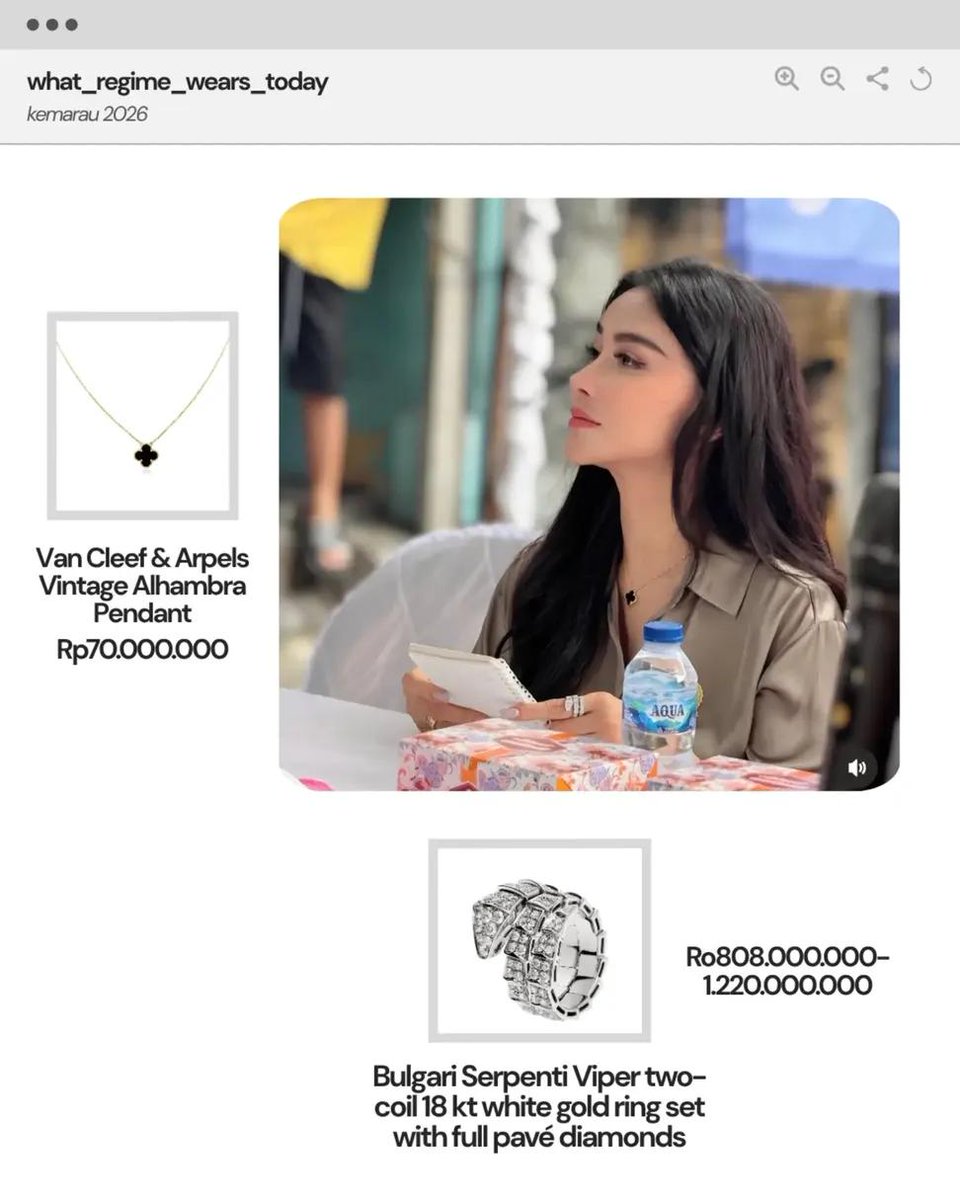 bismillahyuk_'s tweet photo. Ke kampung nelayan Muara Angke pake Richard Mille seharga 5 MILYAR CHEECKK.

Koleksi aksesoris jam, dan perhiasan dari Bebizie yg harganya SELANGIT 🥰

Sari Sri Mulyati (Bebizie), anggota DPRD DKI Jakarta (Partai Amanat Nasional), periode 2024-2029.

 #cabinetcoutureIDN https://t.co/6n7UHyA3cE
