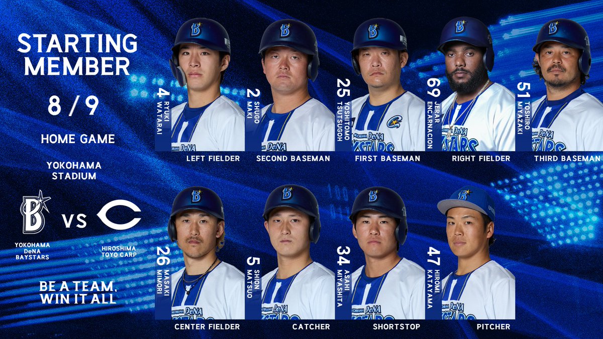 ydb_yokohama's tweet photo. 本日のSTARTING LINEUP. 

#baystars https://t.co/Cn0MFBrJnM