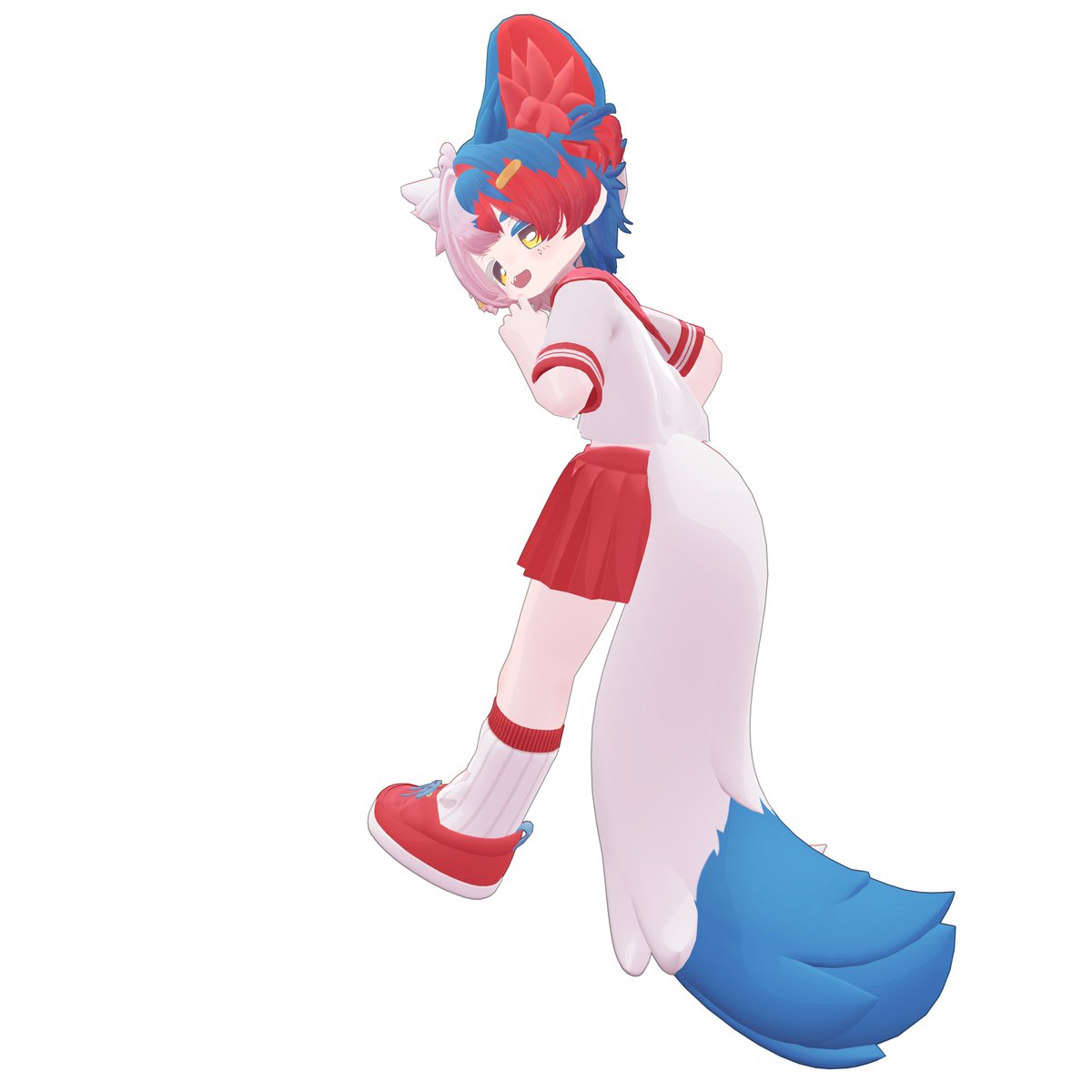 hasuki_613's tweet photo. この度、Drizveil様のサシミ=ホーミィちゃんのテスターを務めさせていただくことになりました～
Xi君のお友達の男の子！

かわいい表情にでかいしっぽ！！
動くとパーティクルも出てくるし、AFKもかわいい！！

とにかくかわいい…
#Sashimy_3D #DrizveilAVA https://t.co/bBHyHh0fWM