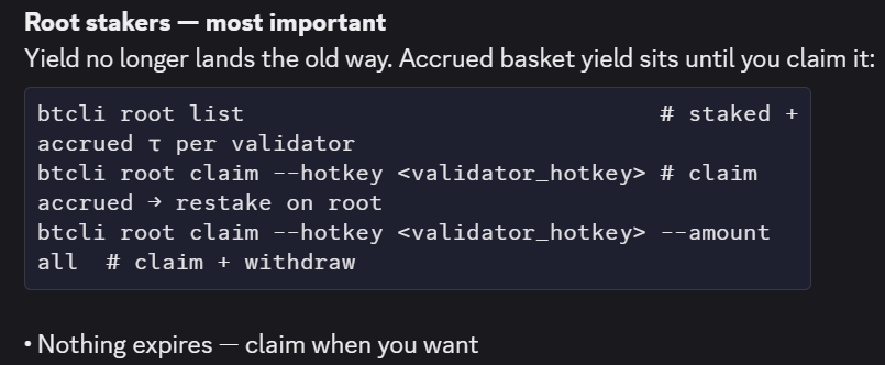 wildsagelabs's tweet photo. Haven't been seeing your root $TAO Yield this week? That's because, with the launch of @bittensor's v441 by the @opentensor, all root yield must MANUALLY claimed. While you can do this via the cli, there is a much easier way... https://t.co/rvdj7TcAad