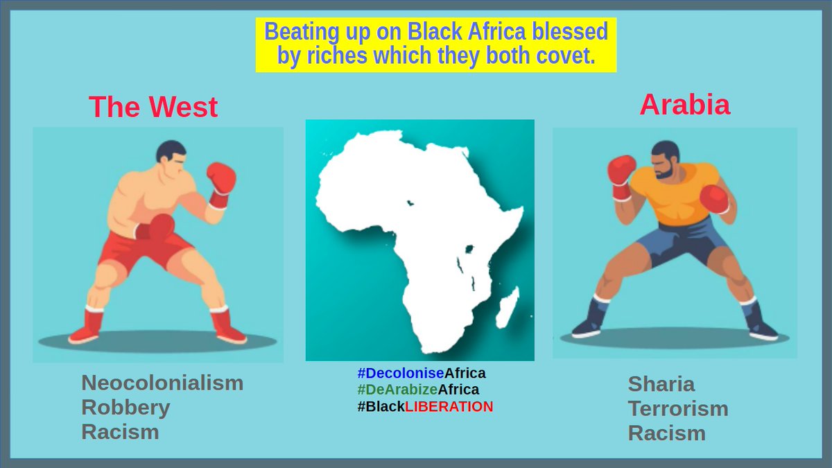 NdidiUwechue's tweet photo. Edomites and Ishmaelites.
They've shown the Black people of #Africa their hands.
But we've survived these terrorisms: Colonial, Capital/Economic, Biological (man-made diseases), Islamic, Racist etc
#Igbo #Nigeria #Ghana #Kenya #BlackTwitter #BlackCommunity
@blackvoices https://t.co/uc4esPEseU