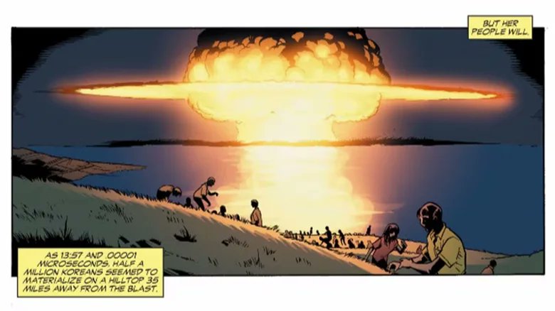 DefectiveKBMnky's tweet photo. @moviebox247 Which Flash comic flash? Because nah. 

Take that feat. Increase the distance several fold and increase the amount of people by many many fold. https://t.co/5fTJpKuwhm