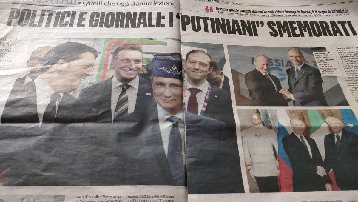 unoenessunoe's tweet photo. I #putiniani smemorati @marcotravaglio https://t.co/f7F7P5taUE