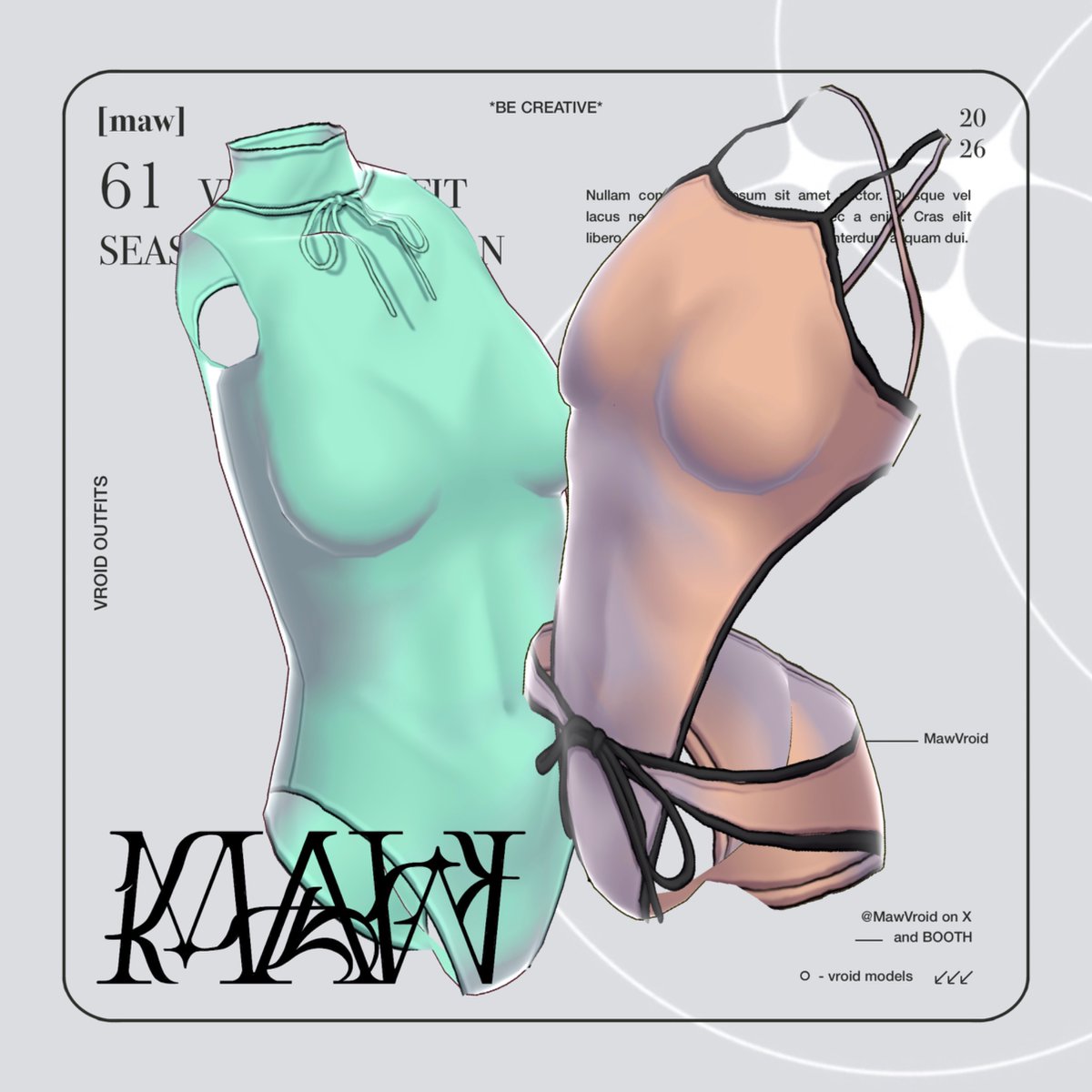 MawVroid's tweet photo. 61 OUTFIT VROID by [maw] |FULL COLOR CUSTOMIZATION| | [maw] https://t.co/zaxWwctUrs #booth_pm #BOOTH #VroidStudio #VRC #Vtuber3D https://t.co/gtyJMv9I8Q