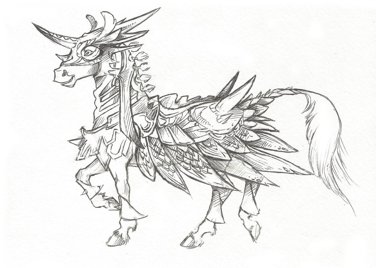 Taski_Guru's tweet photo. Line art of fantasy equine characters
#lineart #horseoc #armor #line_art #kirin_oc #knightoc #unicornoc https://t.co/5ILfCtsV32