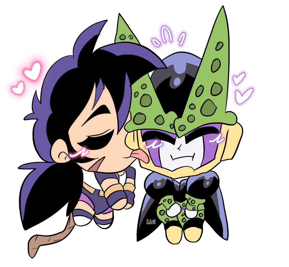 KlaArt96's tweet photo. The perfect licking 😂💜💚✨
#dbzoc #selfinsertxcanon #yumeship #cell #DragonBall #perfectcell #Xenoverse3 #イラスト #DBXV3 #セル #dbz #ドラゴンボール https://t.co/hGOzwIXFwZ