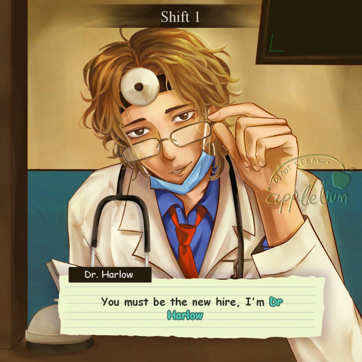applelium's tweet photo. Dr. Harlow #animalhospital #fanart https://t.co/t1JyNNObXo