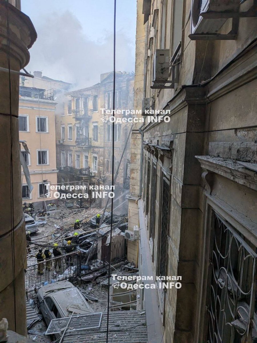 JayinKyiv's tweet photo. While the water infrastructure of several Russian cities has completely broken down due to Putin's looting and funding the war, Russia spends roughly $200M in a single night targeting the cultural landmarks, residential neighborhoods and civikian infrastructure of Odesa.

Russians are filthy slaves.
