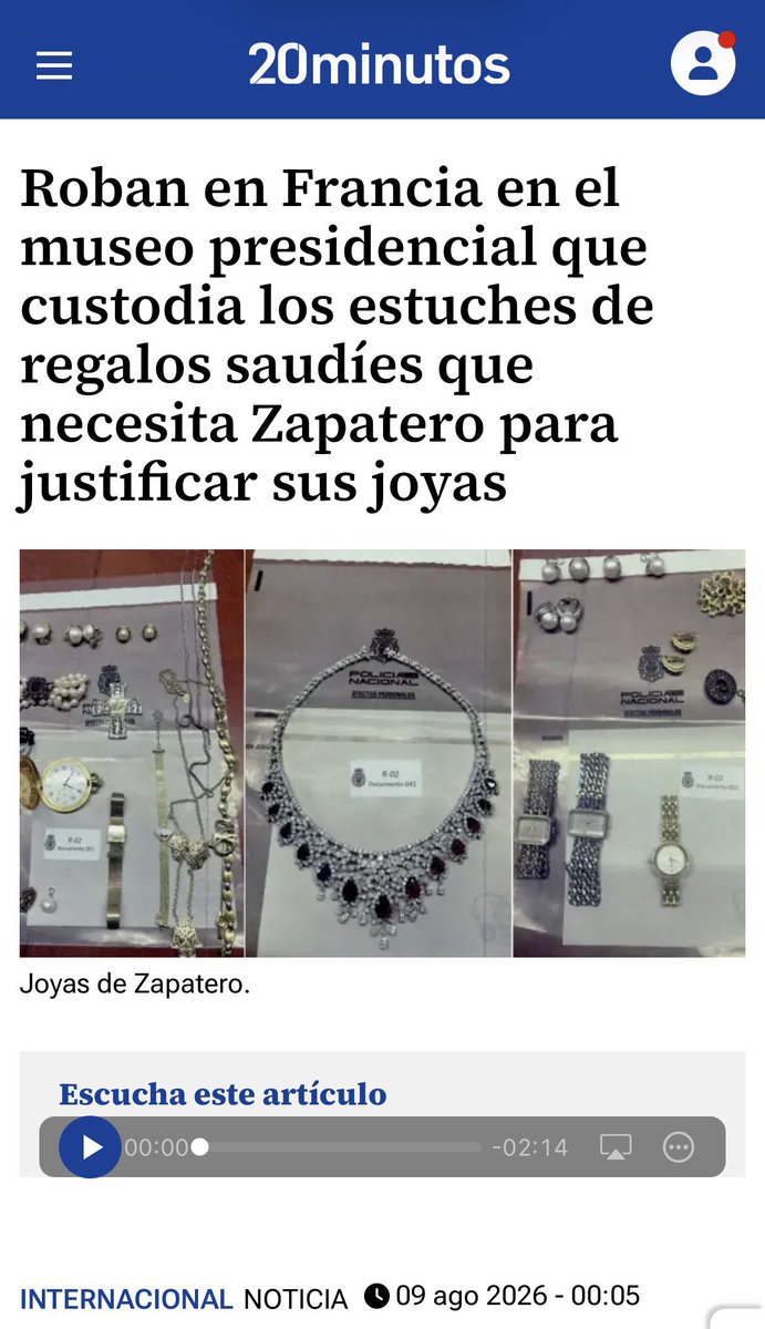 jaimeberenguer's tweet photo. Pues ya estaría, ¿no?
Ahora aparecerán súbitamente en España y Zapatero podrá justificar que eran un regalo personal y todo olvidado. https://t.co/jIKyKNziR4