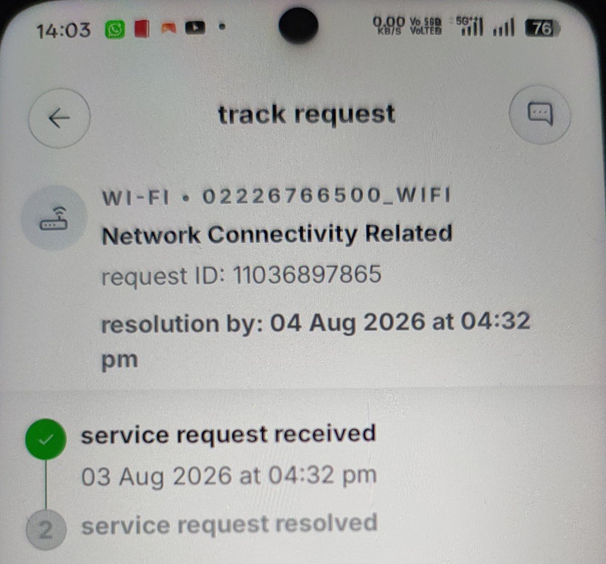 devilpathan's tweet photo. @airtelindia @airtelnews @Airtel_Presence @bhartiairtelfdn @airtel_wifi 
From July 15 Wifi is not Working
Complained Registered on 3rd August
Resolution should be done by 4th August
But today 9th August 
Still No action
@Consumer2Court @TRAI 
Shame on your Service https://t.co/s2mdnt53B8