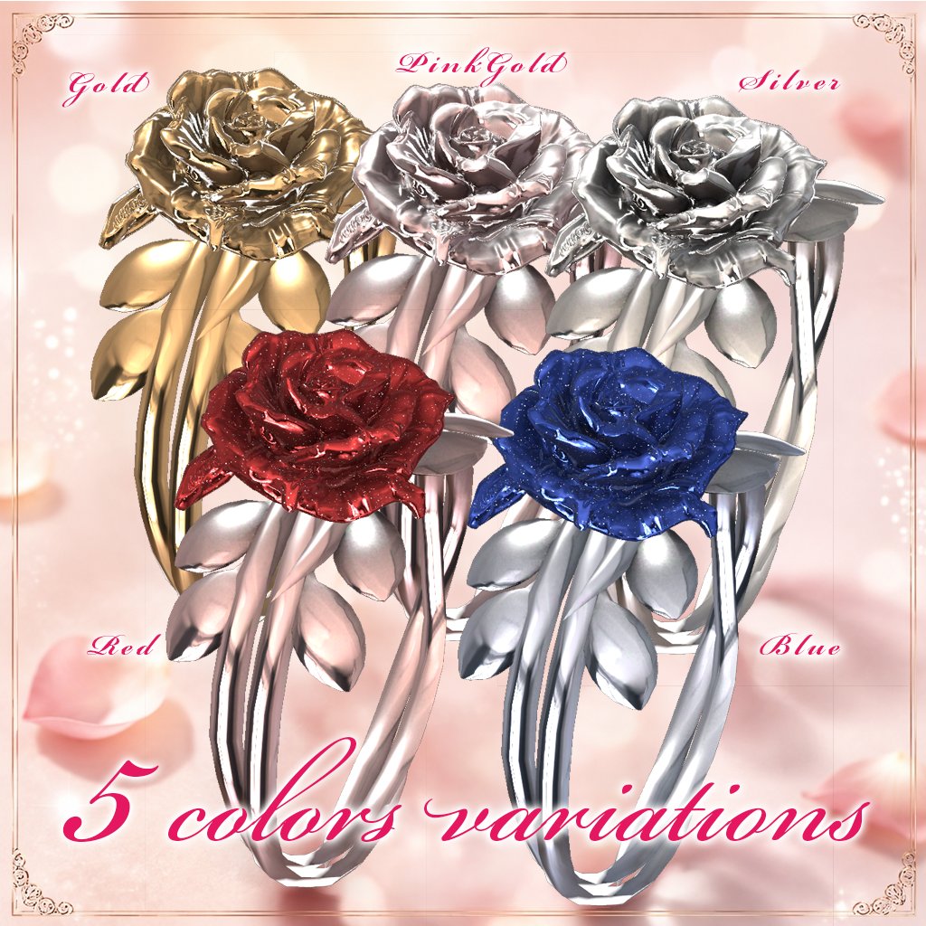 kohaku_3d's tweet photo. 【拡散希望】
🌹ショップOPEN記念キャンペーン中🌹
シンプルな薔薇の指輪を無料配布中✨✨✨

❣8/9～8/16の1週間限定
❣全アバター装着可能
❣５色のカラバリ対応

ぜひリプ欄からチェックしてください👇

#kohaku_3d #虚珀廊
#VRChat #booth #アクセサリー #3D装飾品 #期間限定 #無料 https://t.co/jvE7YiGvem