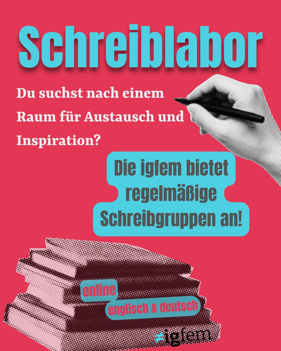 igfemat's tweet photo. WRITE.CONNECT.SHARE.
๐ฅ๐ฅ๐ฅ
Schau doch mal vorbei!!!
INFOS: https://t.co/HhLtRMWbdB #writinggroup #feministwriting #autorinnen #feminista #Schreiblabor https://t.co/tqeLylIW9J