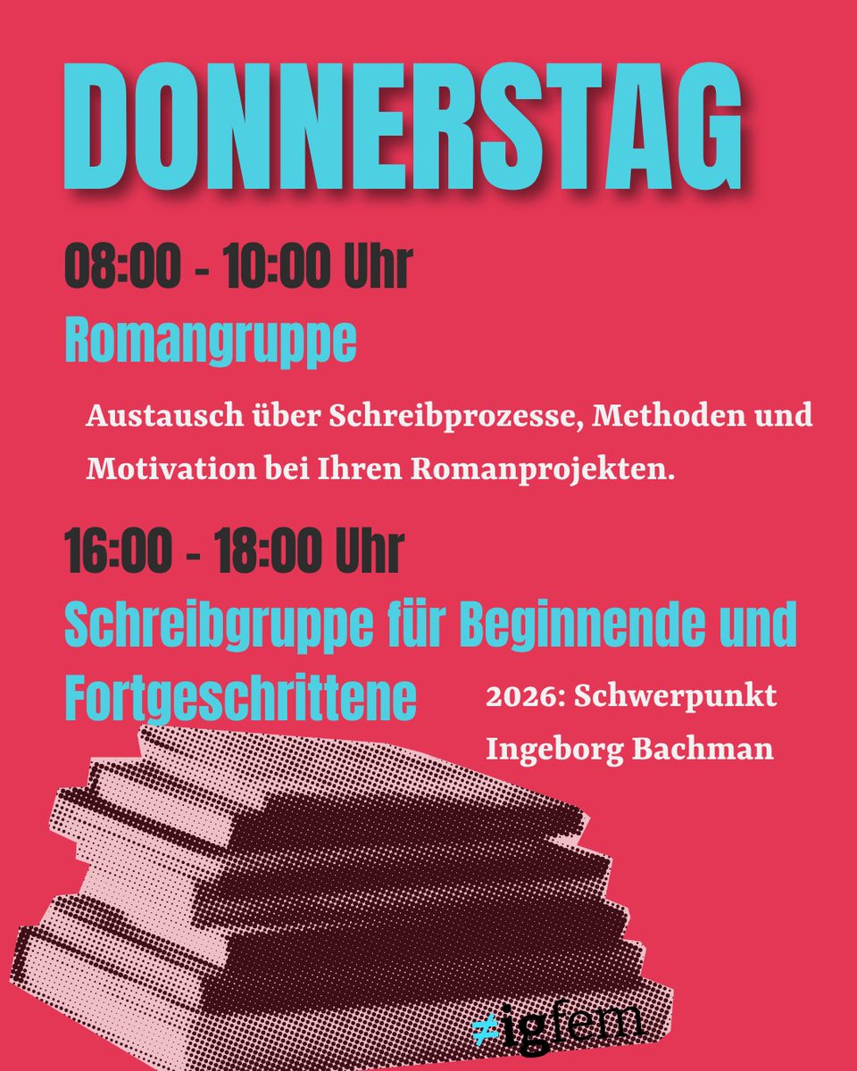 igfemat's tweet photo. WRITE.CONNECT.SHARE.
๐ฅ๐ฅ๐ฅ
Schau doch mal vorbei!!!
INFOS: https://t.co/HhLtRMWbdB #writinggroup #feministwriting #autorinnen #feminista #Schreiblabor https://t.co/tqeLylIW9J