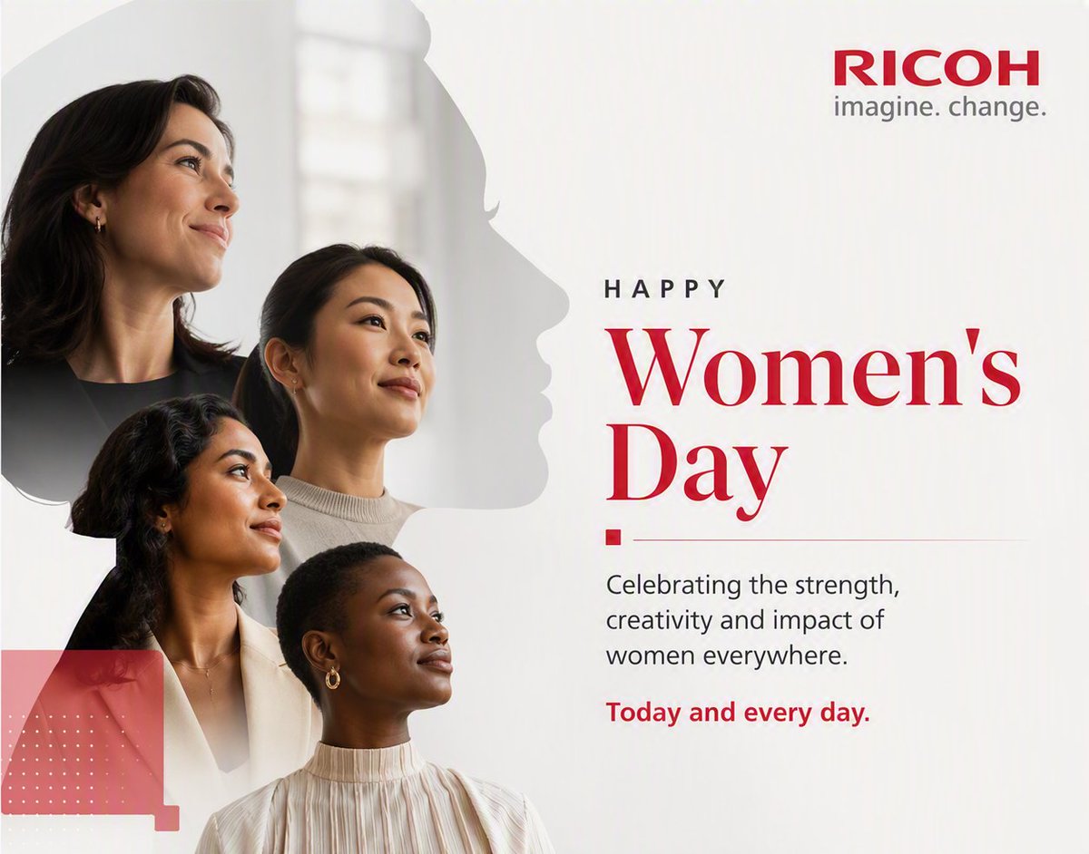 Ricoh_SA's tweet photo. Today, we celebrate the women who inspire progress, lead with purpose, and create lasting impact. Guided by Ricoh's Spirit of Three Loves and united as we move Forward As One, we honour their dedication, leadership and contribution.

Happy Women's Day from Ricoh South Africa. https://t.co/ny6BGGsZpD