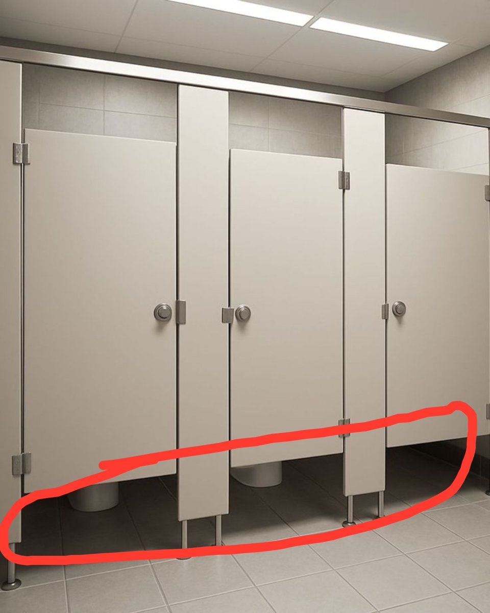 KinalwaHenry's tweet photo. Is it me who thinks this isn't right or? Hey @grok what's the use of the space left below the public toilet doors https://t.co/Hc4ZXh6Jx0
