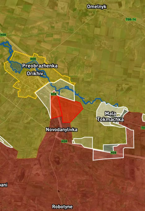 JacquesFrre2's tweet photo. ⚠️#Russie - Front Sud : Orekhovo
▶️La bataille pour Orekhovo a commencé
▪️Des DRG🇷🇺 opèreraient déjà au SE de la ville
▪️Frappes intensives #RuAF sur les positions otano-kiéviennes et les ponts https://t.co/JW1GDFRWZV