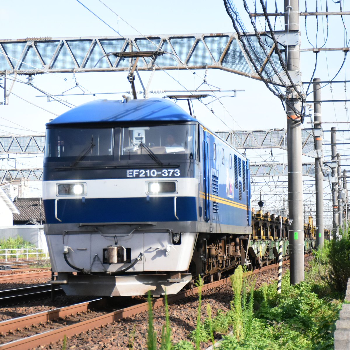 7seven_days's tweet photo. こんにちわっかもめん街道両毛⛅
(ワッカ・かもめ・めん街道両毛)

8091レ、EF210-373 ＋ 日鐵チキ9B なり📸📝

ただ2753レが来なかったのが悔やまれる・・・💦💦 https://t.co/OY9KtrMNAU