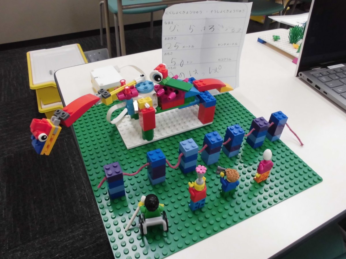 wingkidslabo's tweet photo. こんにちは！ロボット科学教室です♪
夏休みも残り少なくなってきましたね。小学１年生は、「クランク」を使った恐竜ロボットを自作してみました。モーターがぐるぐる回ると翼や首が左右に動いてかっこいいですね！
#茨進 #クレファス #ロボット #プログラミング #日立 #水戸 #つくば #守谷 #レゴ https://t.co/puVcre2eNQ