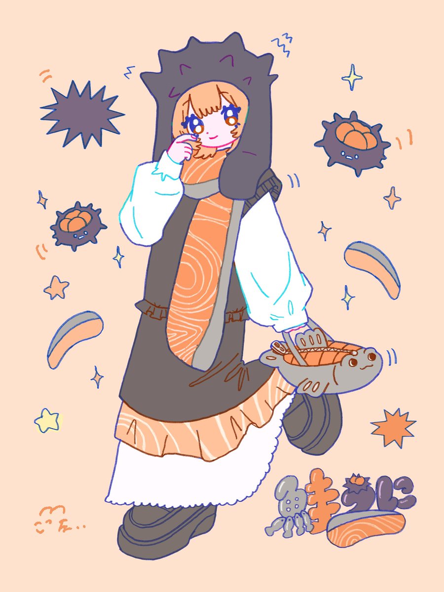 ike_usa's tweet photo. #イラスト
#illustrationㅤ 
#有償依頼 
#ココナラ
 
ご依頼ありがとうございました!(´▽｀)
🐟"( ू ・̄ധ・̄ ू  )"✹✹✹ https://t.co/qlt0rdeoac