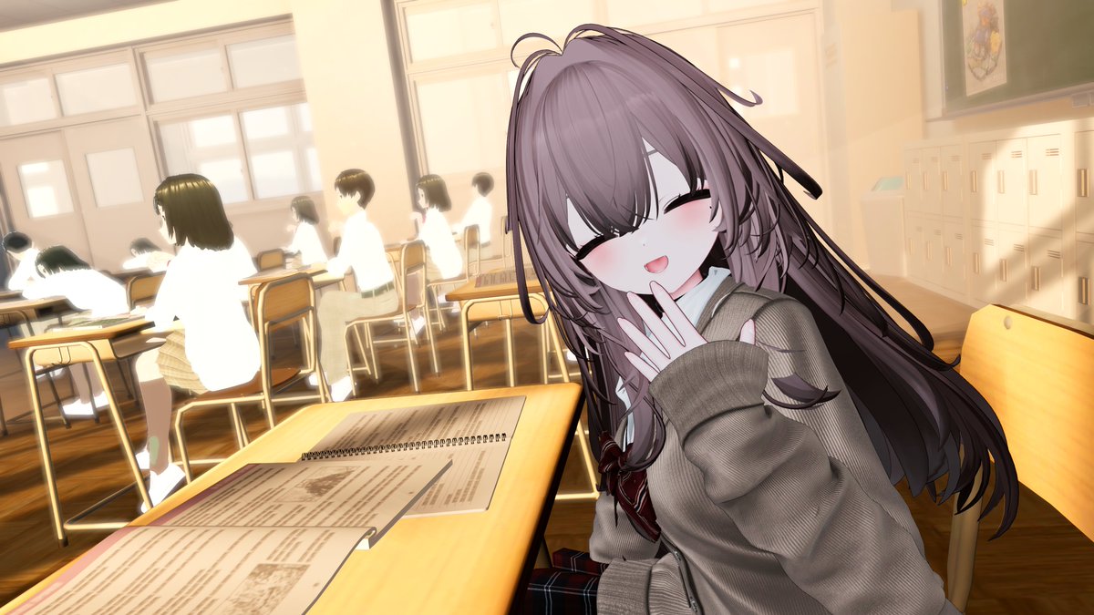 Tenpenmui's tweet photo. 授業中雑談で笑ってくれる同級生輝夜
#Kaguya3D https://t.co/wzjShQggSg