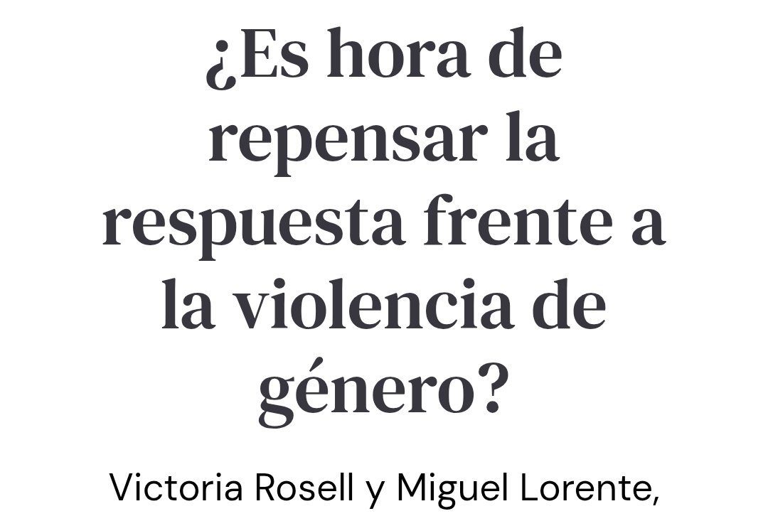 Scarlett_GJ's tweet photo. "mientras la respuesta siga empezando en una comisaría y no mucho antes —en la escuela, en la sanidad, en los servicios sociales o en los recursos que permitan a las mujeres recuperarse—, España seguirá llegando tarde."
Detectar la Violencia de Género es la clave
@VickyRosell https://t.co/uN0dWKtC3l