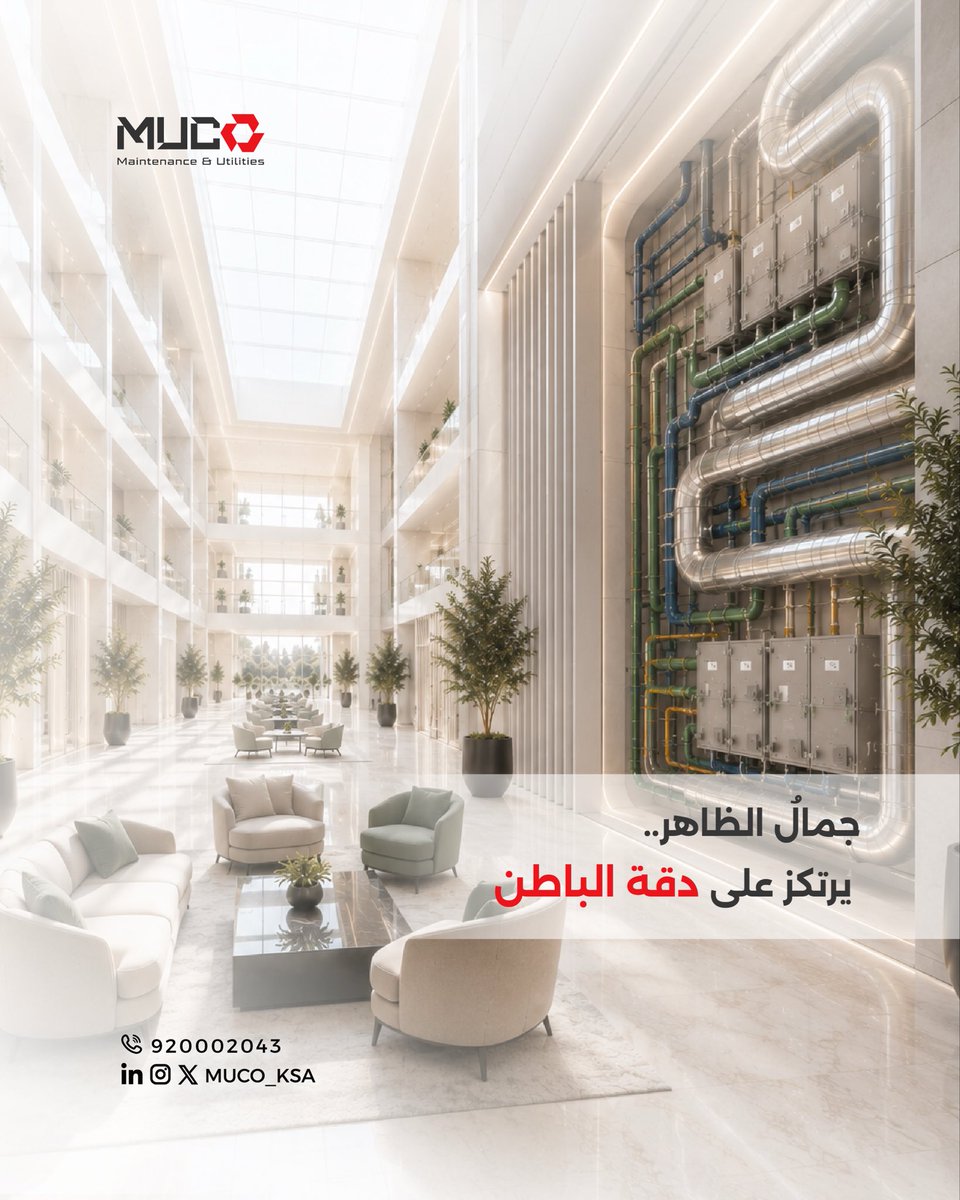 MUCO_KSA's tweet photo. الأنظمة التشغيلية الناجحة هي التي لا تشعر بوجودها، لكنك تنعم بأثرها.
#جودة_الحياة #تكييف_مركزي #MUCO https://t.co/2cqB2cw8f1