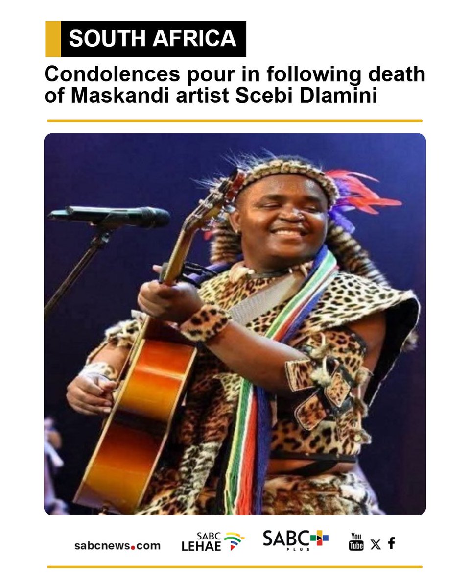 SABCNews's tweet photo. Condolences are pouring in following the passing of popular Maskandi artist Scebi Dlamini, popularly known as Nkosi Yamagcokoma. https://t.co/IzkuHC4if9 https://t.co/vHBCJDYSJc