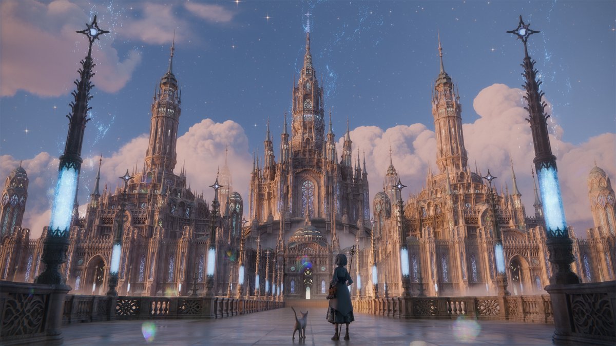 tenca_arts's tweet photo. 今回の景と建物のテーマは「星と石の旅路」
光が物質になり、物質が光に戻る。
そんな宇宙の循環をイメージし制作してみました。 

夜空の星が凝縮して石になり、 その石でできた建物が水面に映ることで また星の光へと戻っていく。  
この一景に、そんな旅路を込めてみました。 https://t.co/EG0u0fRU74