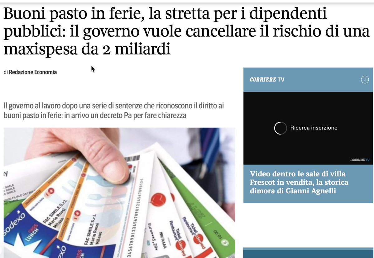 ValterRimini's tweet photo. 🚨 Governo #Meloni sempre più NEMICO degli italiani. Vuole evitare il rischio di dover riconoscere buoni pasto e indennità ai dipendenti pubblici durante i giorni di ferie, nonostante svariate sentenze ne impongano il riconoscimento.
Due MLD da risparmiare per comprare #armi. 🤬 https://t.co/0VirCQiIoX