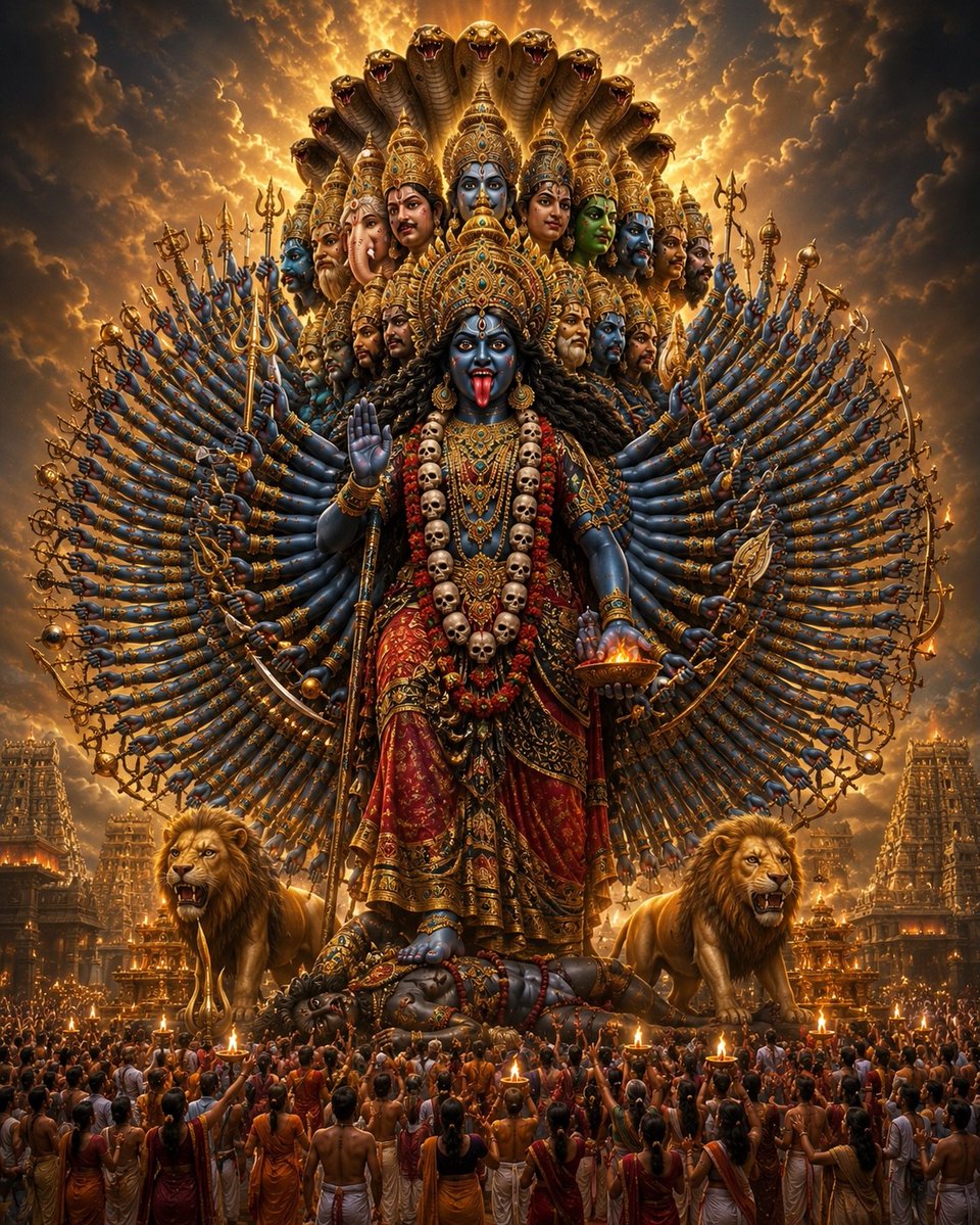 DivineMoonG's tweet photo. 🔥 जहाँ शक्ति स्वयं महाकाली का रूप ले, वहाँ भय भी सिर झुका देता है। 🖤🔱
माँ काली की कृपा जिस पर हो, उसका कोई कुछ नहीं बिगाड़ सकता। 🙏✨
जय माँ काली 🚩🕉️ https://t.co/6w6UuUMZFj