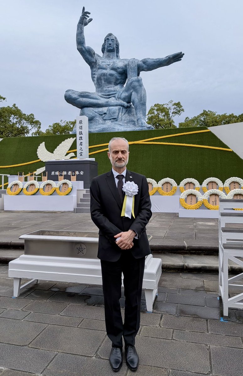 emmanuelnavon's tweet photo. Today, at the Nagasaki Peace Memorial Ceremony, I remembered those killed by the atomic bombing and those who survived only to endure terrible injuries and illness.

Nagasaki was the last city to suffer a nuclear attack. It must remain the last. https://t.co/z5ZRCEE7EG