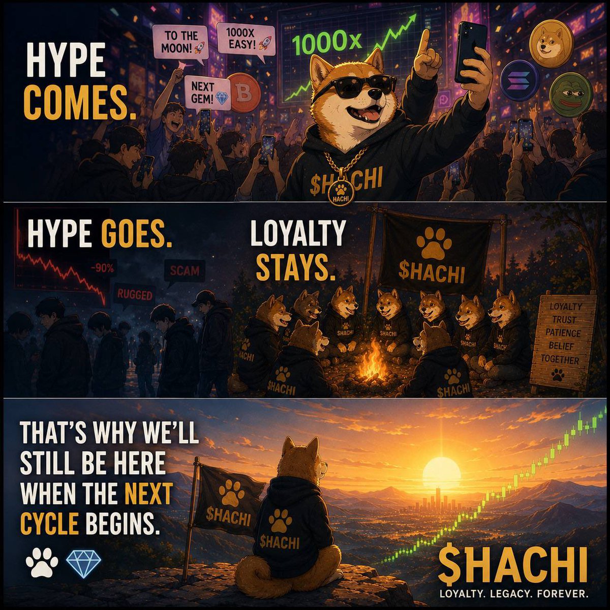 HachikoS0L's tweet photo. Loyalty is always tested, and nothing is gained without it.  

Sometimes it demands months and sometimes years, but ultimately you’ll be rewarded by the universe for your unique resistance. 

Good things take time; if they were easy, everyone would have them.

solana:x95HN3DWvbfCBtTjGm587z8suK3ec6cwQwgZNLbWKyp