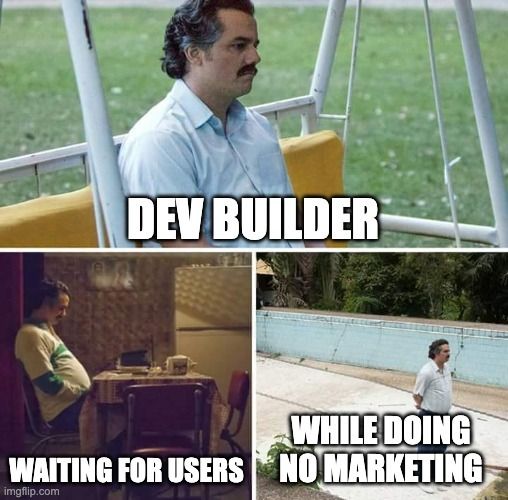 PovilasKorop's tweet photo. Typical dev builders are pretty bad at marketing. But it goes deeper than that.

They don't actually WANT to do marketing.

More and more I see this as MY new mission. 

Cause I see a lot of readme files with zero screenshots. 

Or tweets written in technical language emphasising how product is BUILT instead of what it does.

And my inner voice goes DUUUUDES, I DON'T EVEN... 

To make your product visible, you need to spend time or money or both. 

I feel many of you could use my help because I have some experience in creating content worth 50,000 tweets and 3,000 videos on YouTube. 

So, email me povilas@laraveldaily.com and let's talk. 

And yes I know it sounds salesy and it's a weird tweet to post but I honestly feel it as my mission because I see so many potential products that are just not seen enough. 

Because Genius developers are too busy in their labs creating the product and that's what they would prefer to continue doing. They don't have energy for marketing.