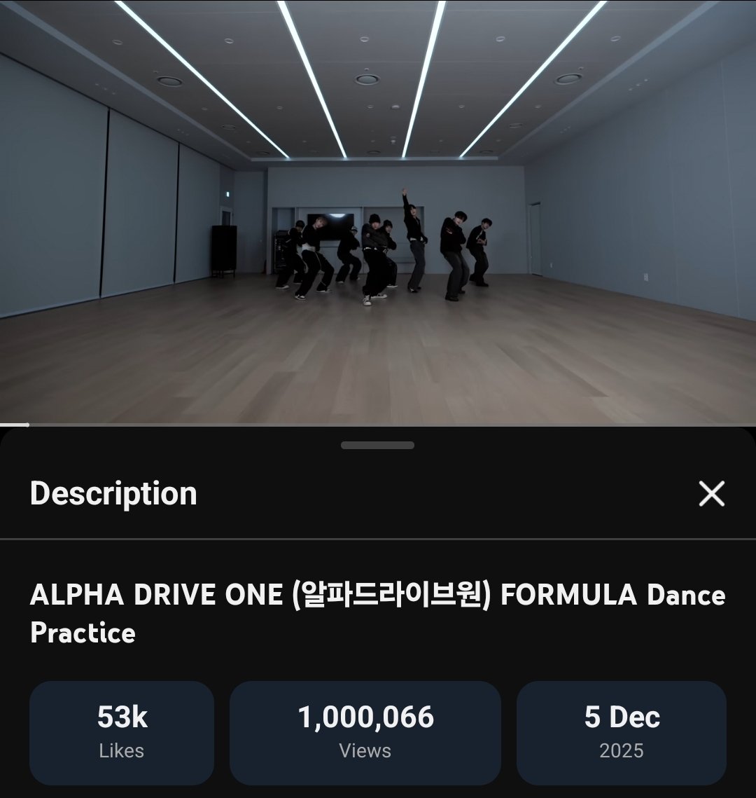 LONG_DESTINY_'s tweet photo. YOOO !!!! MY DEAR FORMULA'S DANCE PRACTICE IS 1M FINALLY 😭😭🎊 🥳
#ALD1 #ALPHADRIVEONE #FORMULA https://t.co/boYxUUjeJr