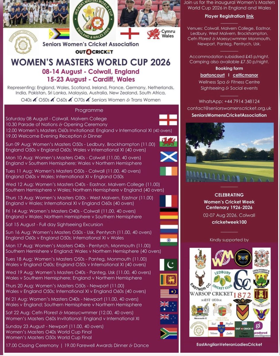 WomensRightsNet's tweet photo. CRICKET NEWS: The inaugural Women’s Masters World Cup launched yesterday at Malvern College with an invitational women’s match between England and an International XI. Organised by the Senior Women’s Cricket Association the event has attracted players from all over the world for the month-long tournament that sees fixtures around Worcestershire and Wales.
 
But, spectators at yesterday’s match were somewhat puzzled to spot at least SIX male cricketers on the pitch. 

Fielding for the International XI was Annalise (Andrew) Britton from Wales who told his Facebook followers how thrilled he was to have made his debut and looking forward to playing for Wales on Monday at Colwall. 

Batting for England we spotted another male, Amy (Andy) Holmes a BBC journalist with 3 Counties Radio, who has previously spoken extensively about his ‘trans’ experience and is an LGBTQ+ mentor for the No Boundaries Cricket Club. 

We also spotted two men on the pitch from Gunnersbury Women’s Cricket Club. Gunnersbury, one of the oldest women’s cricket clubs in the country, was very vocal in its opposition to the ECB ban on men in women’s cricket and vowed to ‘stand by their trans players’. 

We emailed the organisers last week to clarify the entry criteria for the WOMEN’S Masters World Cup but received no reply. We wanted to know:

❓Why does the Women’s Masters World Cup include men, given the Supreme Court ruling that the word women ONLY applies to those whose sex is female?

❓Did the organisers ask all the women players for their written consent to play against males given the considerable increased risk of injury they face?

❓Is the event insured as a mixed-sex event? If insured as a women’s event do the insurers cover the additional risk of males bowling and batting at women?

❓Are the men using the female changing rooms and toilets - a clear breach of the law?

Reminder: the fastest recorded speed of a cricket ball bowled by a male is 100.2 mph. The fastest recorded speed of a cricket ball bowled by a female is 82.1 mph.

This milestone in women’s cricket should have been a cause for celebration. Last week hundreds of female cricketers descended on Malvern to celebrate the centenary of the first women’s cricket match at Colwall Cricket Club. We wonder what those women who walked out onto the pitch at Colwall in 1926 would have thought of the game they fought so hard for being hijacked by men.