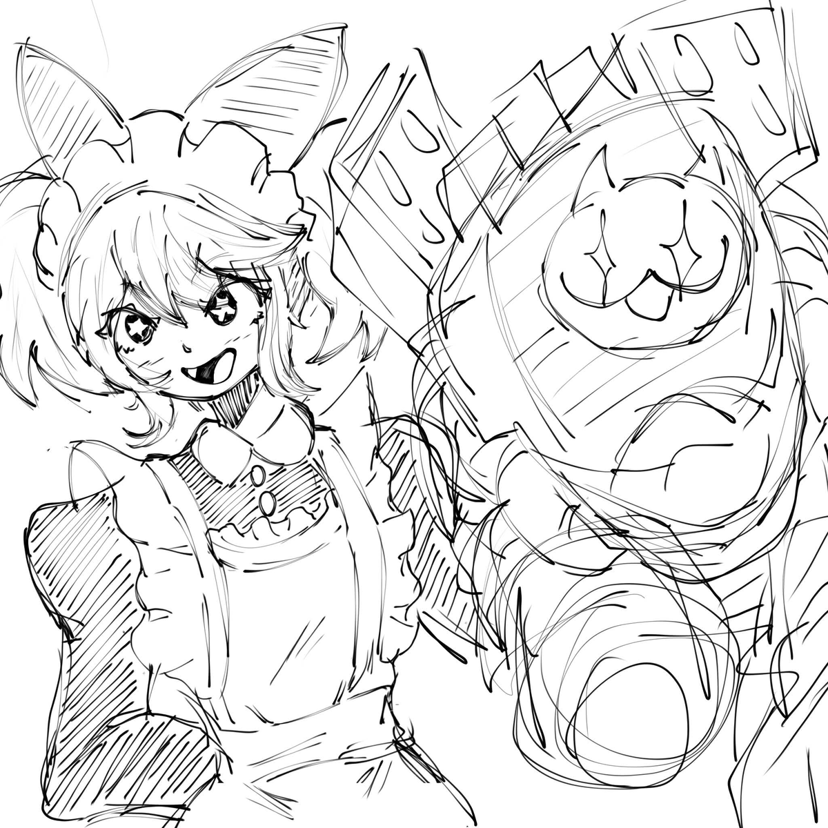 DeiberFunginoBv's tweet photo. Akane (boceto rapido)
#battlecats #TheBattleCats #にゃんこ大戦争 https://t.co/i4oxRFIqxp