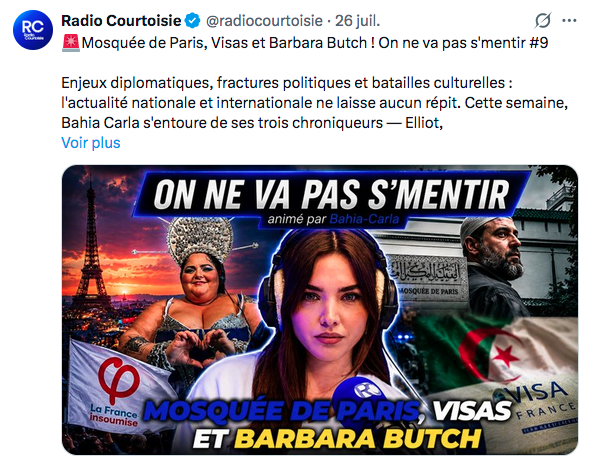 jol_vil's tweet photo. Cette Bahia-Carla "STENDHAL", identitaire d'origine italo-algérienne qui sévit sur Radio Courtoisie, propulsée par HANOUNA et BOLLORÉ, soutient de ZEMMOUR, se nomme en réalité Bahia-Carla METIDJI BULLIO DRANZON.
Cofondatrice avec Armand ALEKSANYAN d'un obscur média : TÉMOIN. https://t.co/6LZflIIzyM