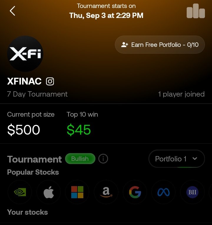 Earnerfun's tweet photo. Am paying $20 for anyone who joined Xfinac tournament, then proof of joining screenshot and Solana address:

📌 here’s how to join:

➜ download the app using my link.

Yo, this stock app is actually fire. We both get $20 in credits if you join in the next 5 minutes. 🔥

https://t.co/3nerzsfQdV

➜ sign up with my referral code: XFINAC

must use it to get the $20 credit

➜ Go to arena, scroll and join the XFINAC . 

HERE IS THE ACCESS CODE TO JOIN THE TOURNAMENT

4JNNGL

i’ve also created a private telegram group where i’ll be sharing the trades i’m taking every day to help everyone maximize their chances.

join here https://t.co/0ZHMsr6pPO