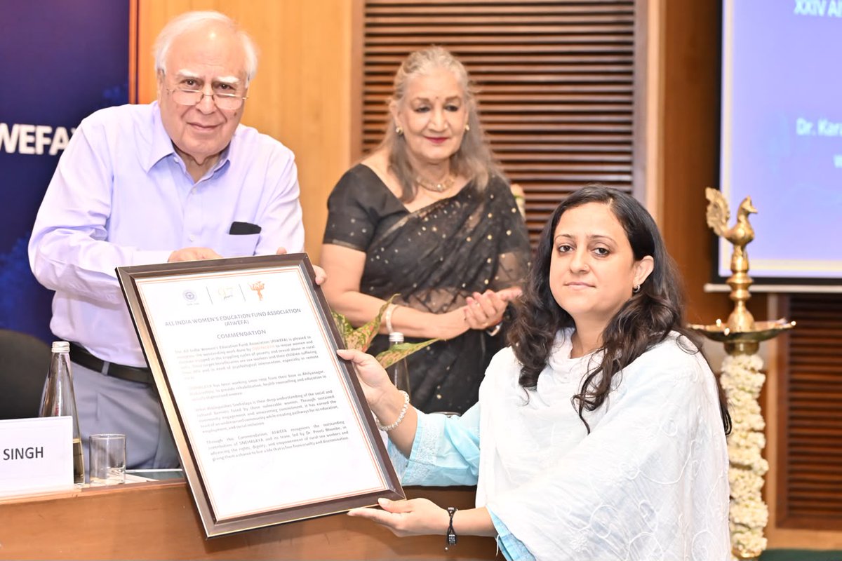 aiwefa's tweet photo. AIWEFA organized XXIV NSA on 2nd Aug.  with the organisations working for‘Women in Distress’. AIWEFA is pleased to confer Commendation and recognize the outstanding work done by SNEHALAYA to rescue women and children trapped in the crippling cycles of poverty and sexual abuse. https://t.co/6Rm2HImkbx