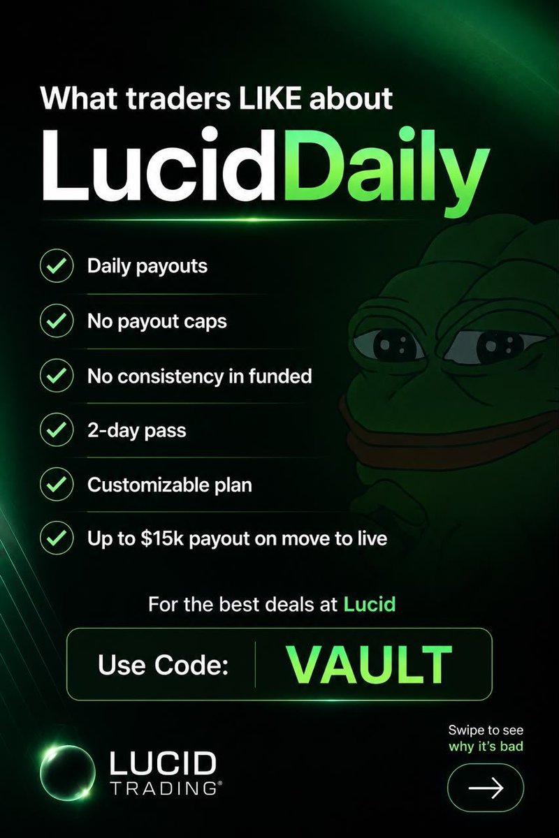 TrustedPropNews's tweet photo. 🎁 GIVEAWAY $50K Lucid Pro  🎁

To enter:

Like this post
Follow 
@sid_traderz 
@TrustedPropNews 
@TrustedPropHub

Comment "VAULT"

Winner announced August 14th! https://t.co/JabCivl8Dq