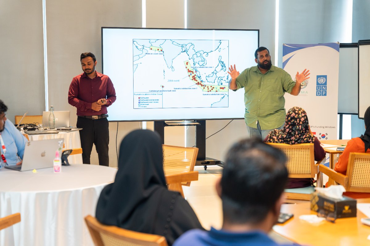 NDMAmv's tweet photo. NDMA, with support from UNDP Maldives, is conducting a workshop in K. Guraidhoo from 9–13 August 2026 to develop the island’s Disaster Management Plan and conduct a Community Emergency Response Team (CERT) Induction Workshop, marking the first pilot implementation of the revised Community-Based Resilience Building (CBRB) Framework.